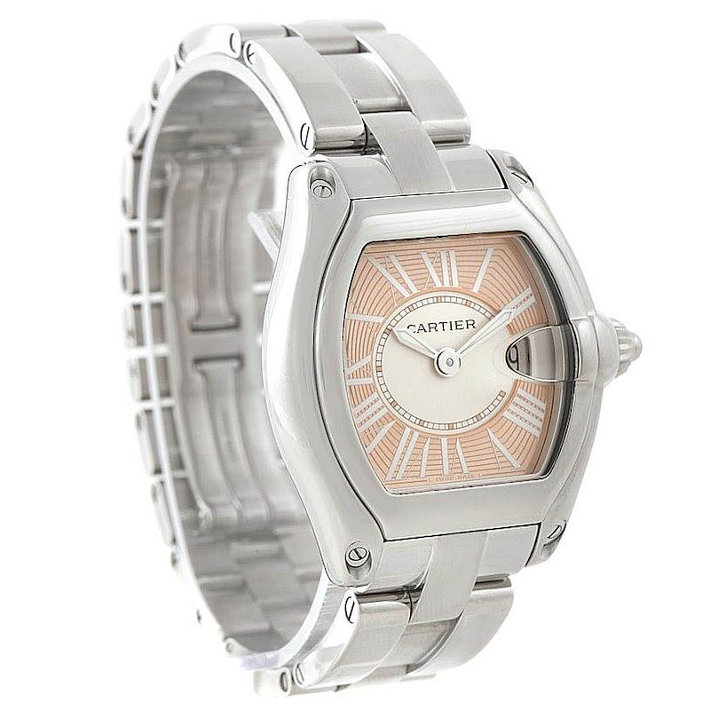 Cartier Roadster Ladies Coral Dial Limited Edition Watch W62054V3 SwissWatchExpo