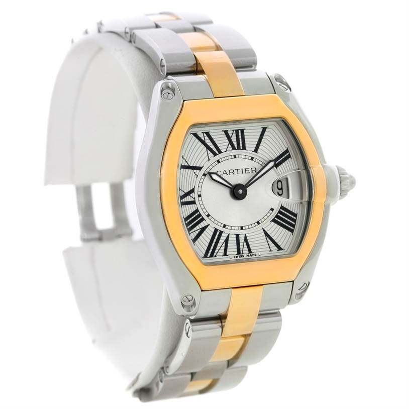 Cartier Roadster Ladies Steel and Yellow Gold Watch W62026Y4 ...