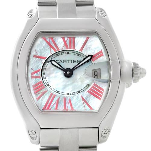 Photo of Cartier Roadster Ladies Mother of Pearl Dial Steel Watch W6206006