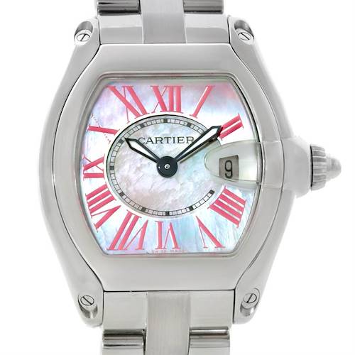 Photo of Cartier Roadster Small Mother of Pearl Dial Steel Watch W6206006