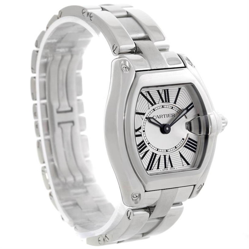 Cartier Roadster Silver Dial Ladies Steel Watch W62016V3 SwissWatchExpo