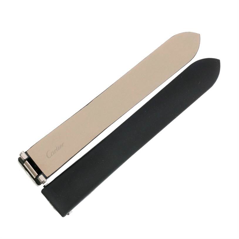 This image shows two replacement straps for the Cartier Roadster W62016V3 Women's Stainless Steel Silver Dial W62016V3 Women's Stainless Steel Silver Dial model watch.