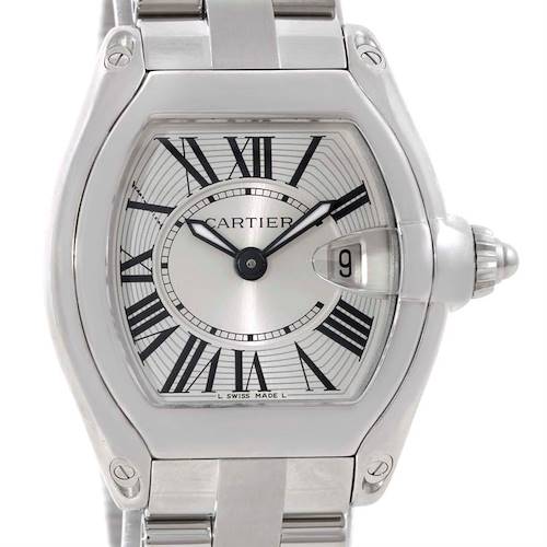 Photo of Cartier Roadster Silver Dial Ladies Small Steel Watch W62016V3