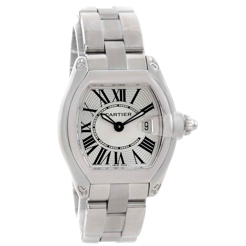 Cartier Roadster Silver Dial Ladies Small Steel Watch W62016V3 ...