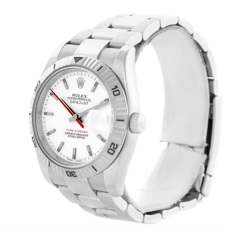 Rolex Thunderbird Turnograph White Dial Mens Watch 116264 SwissWatchExpo
