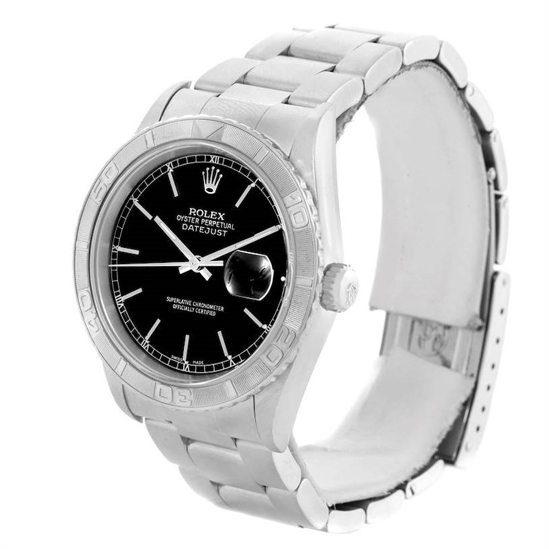 Rolex Turnograph Steel 18k White Gold Oyster Bracelet Watch 16264 SwissWatchExpo