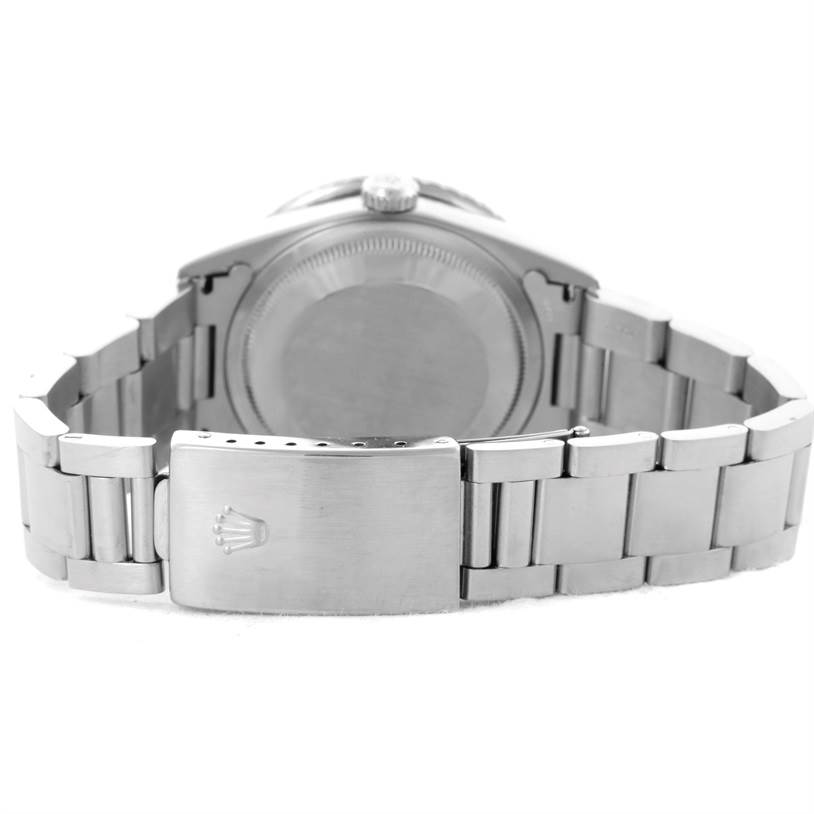 The image shows the back case and bracelet clasp of a Rolex Turn-o-Graph 16264 Men's Stainless Steel White Dial 16264 Men's Stainless Steel White Dial watch from a rear angle.