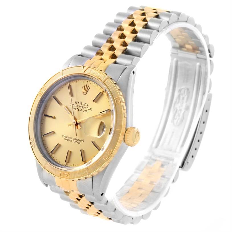 Rolex Datejust Turnograph Mens Steel 18k Yellow Gold Watch 16263 ...