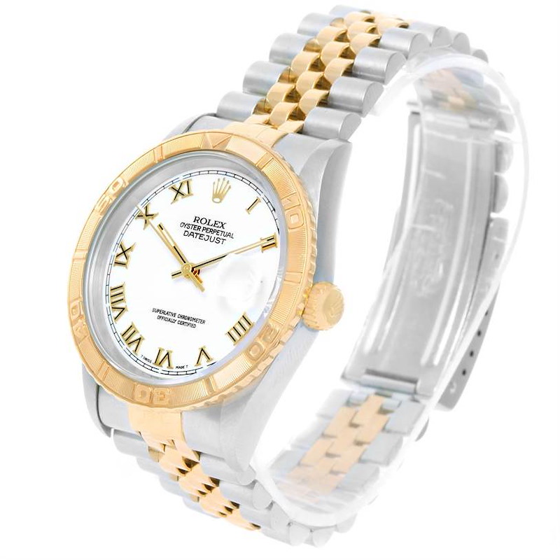 Rolex Datejust Turnograph Mens Steel 18k Yellow Gold Watch 16263 SwissWatchExpo