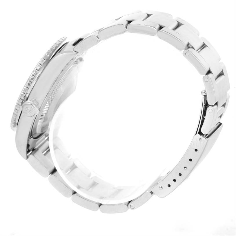 This image shows a side view of the Rolex Turn-o-Graph 16264 Men's Stainless Steel Black Dial 16264 Men's Stainless Steel Black Dial watch, highlighting its case, bezel, crown, and bracelet.