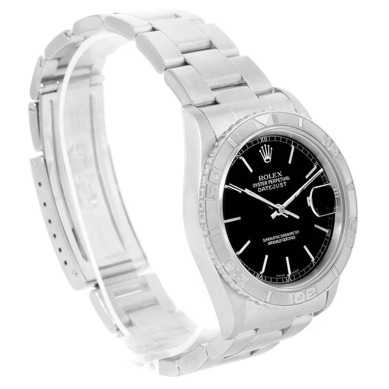 Rolex Turnograph Thunderbird Steel 18k White Gold Watch 16264 SwissWatchExpo