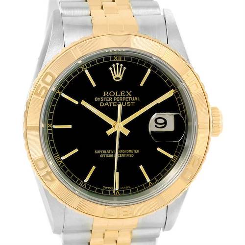 Photo of Rolex Datejust Turnograph Mens Steel 18k Yellow Gold Watch 16263 Unworn