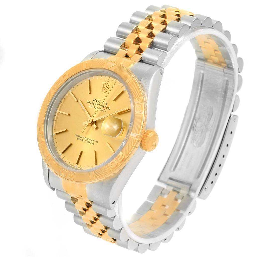 Rolex Datejust Turnograph Steel 18K Yellow Gold Mens Watch 16263 ...