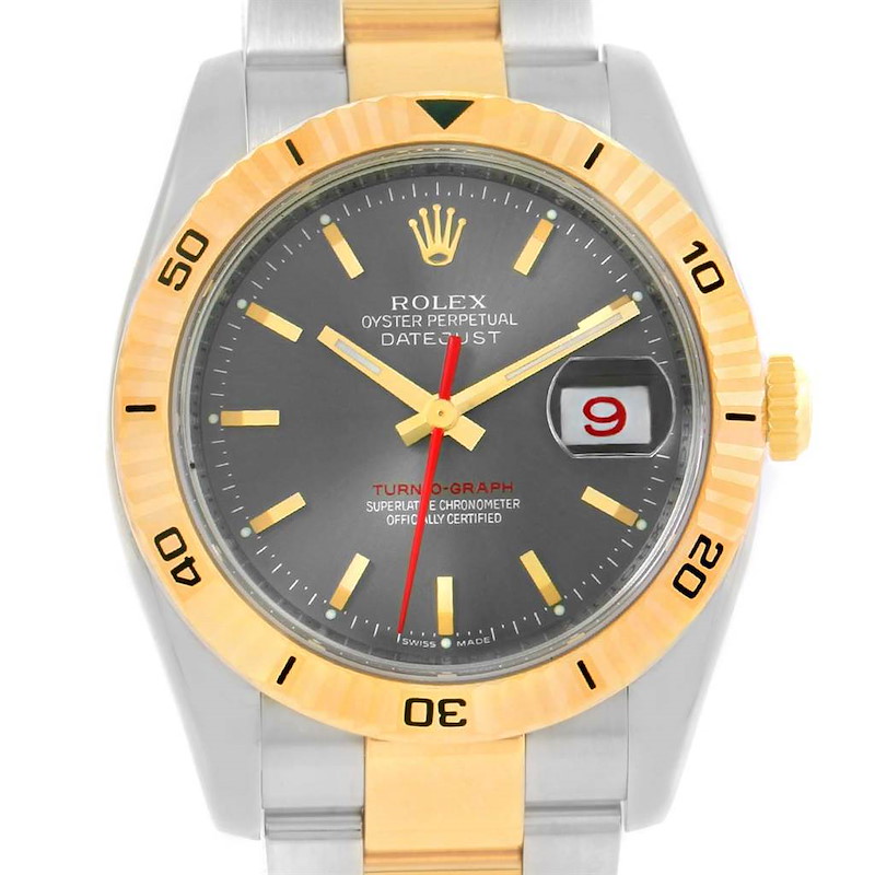 Rolex Thunderbird Turnograph Steel 18k Yellow Gold Watch 116263 SwissWatchExpo