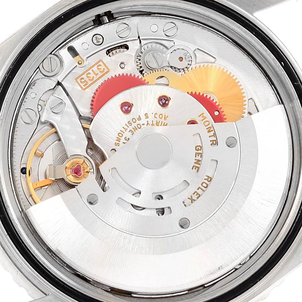 The image shows the inner mechanical movement parts of the Rolex Turn-o-Graph 16264 Men's Stainless Steel Blue Dial 16264 Men's Stainless Steel Blue Dial watch viewed from the back.