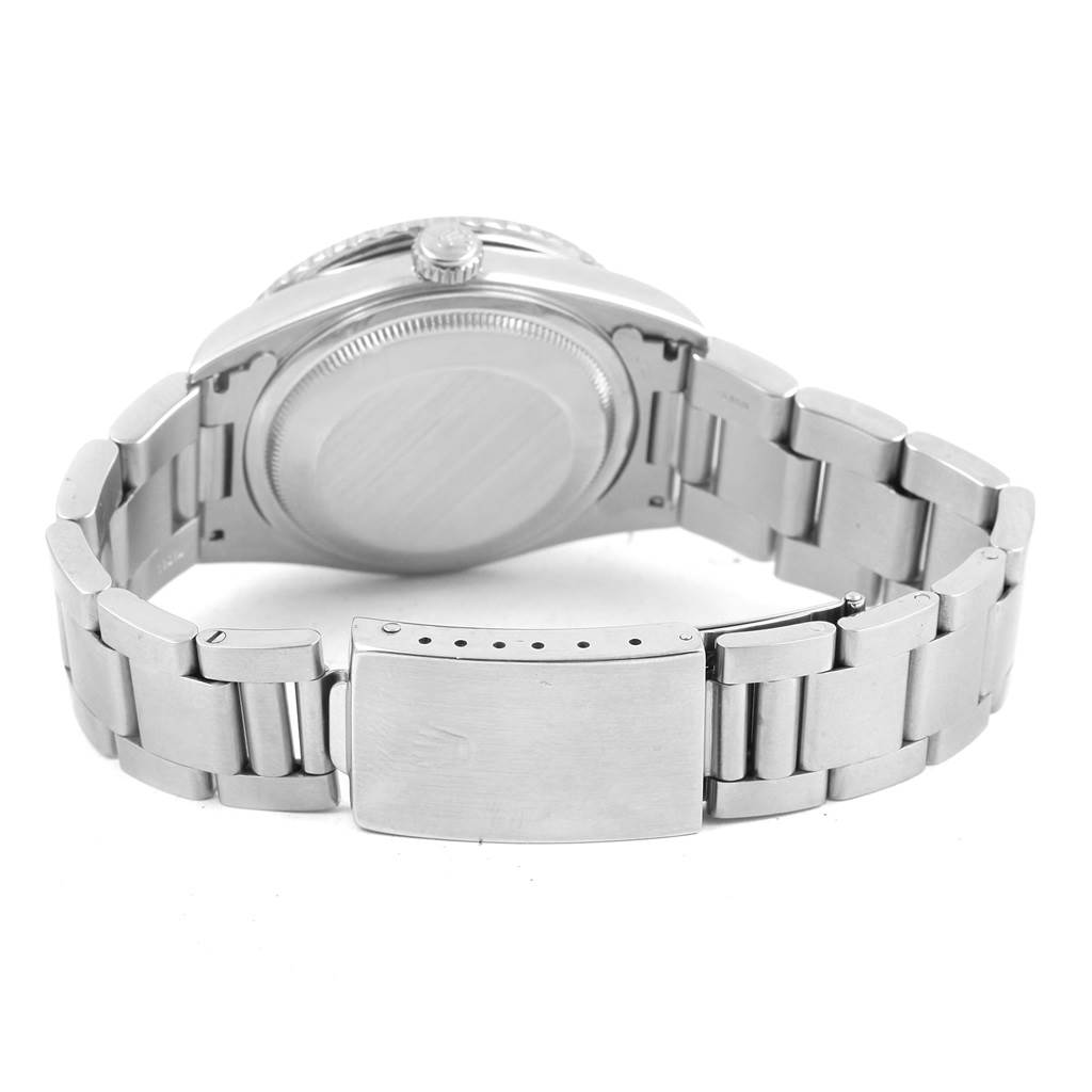 The image shows the back view of a Rolex Turn-o-Graph 16264 Men's Stainless Steel Silver Dial 16264 Men's Stainless Steel Silver Dial watch, focusing on the bracelet and clasp area.