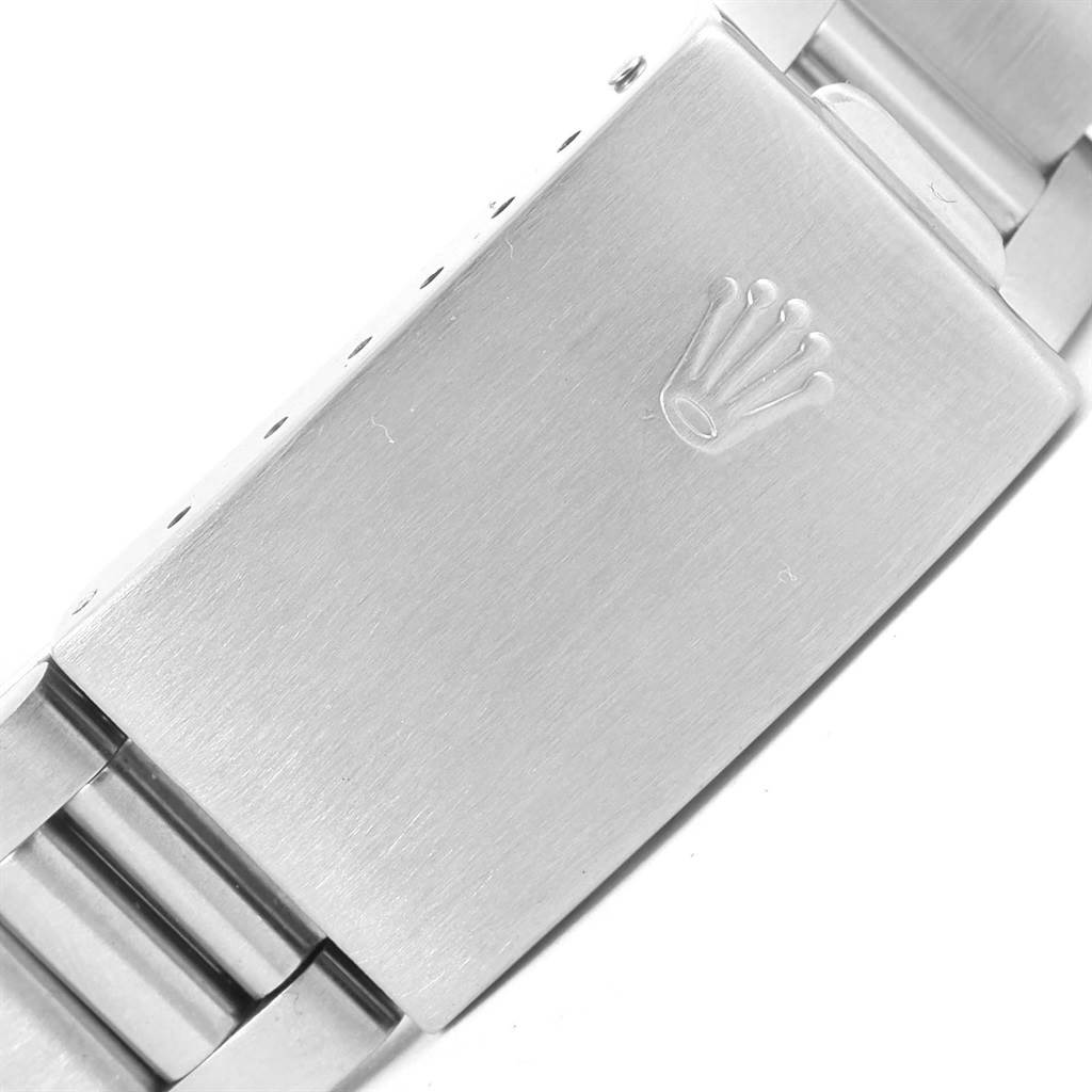 This image shows the clasp of the Rolex Turn-o-Graph 16264 Men
s Stainless Steel Black Dial 16264 Men
s Stainless Steel Black Dial watch bracelet.