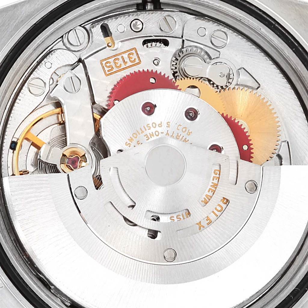 This image shows the internal mechanism and movement of a Rolex Turn-o-Graph 16264 Men
s Stainless Steel Black Dial 16264 Men
s Stainless Steel Black Dial watch.