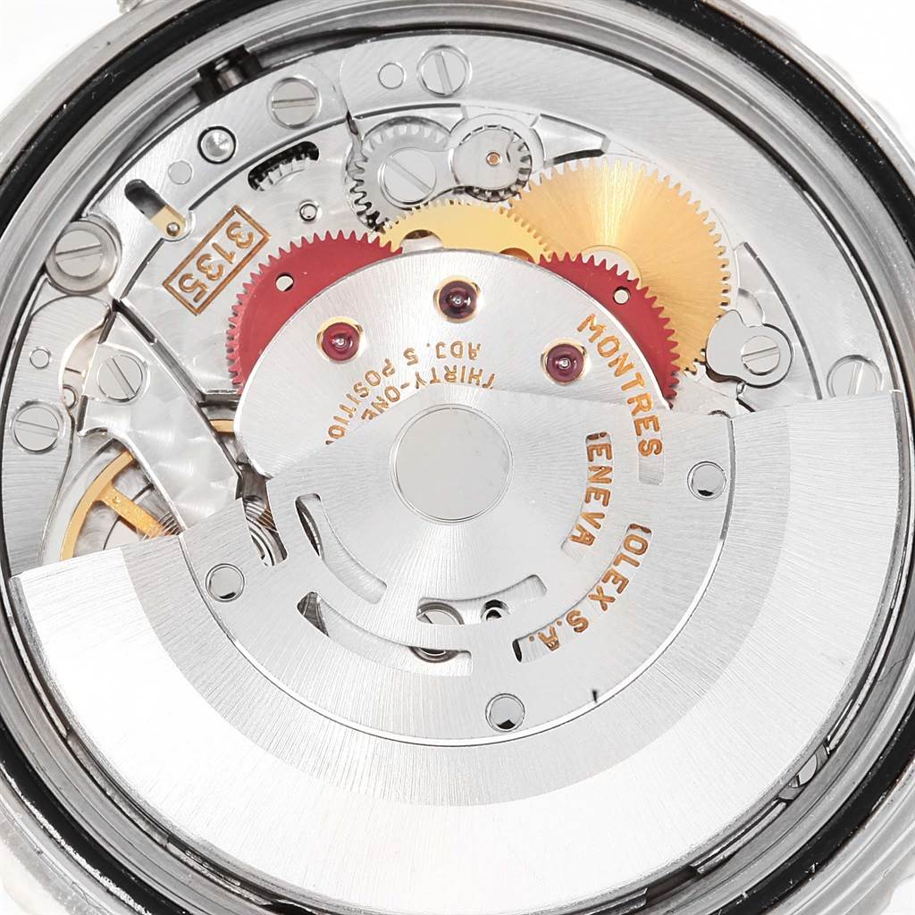 This image shows the movement mechanism and inner components of a Rolex Turn-o-Graph 16264 Men's Stainless Steel Silver Dial 16264 Men's Stainless Steel Silver Dial watch.
