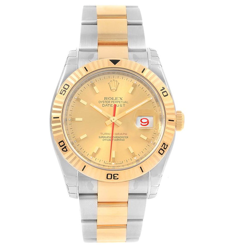 Rolex Datejust Turnograph Steel Yellow Gold Mens Watch 116263 Unworn SwissWatchExpo