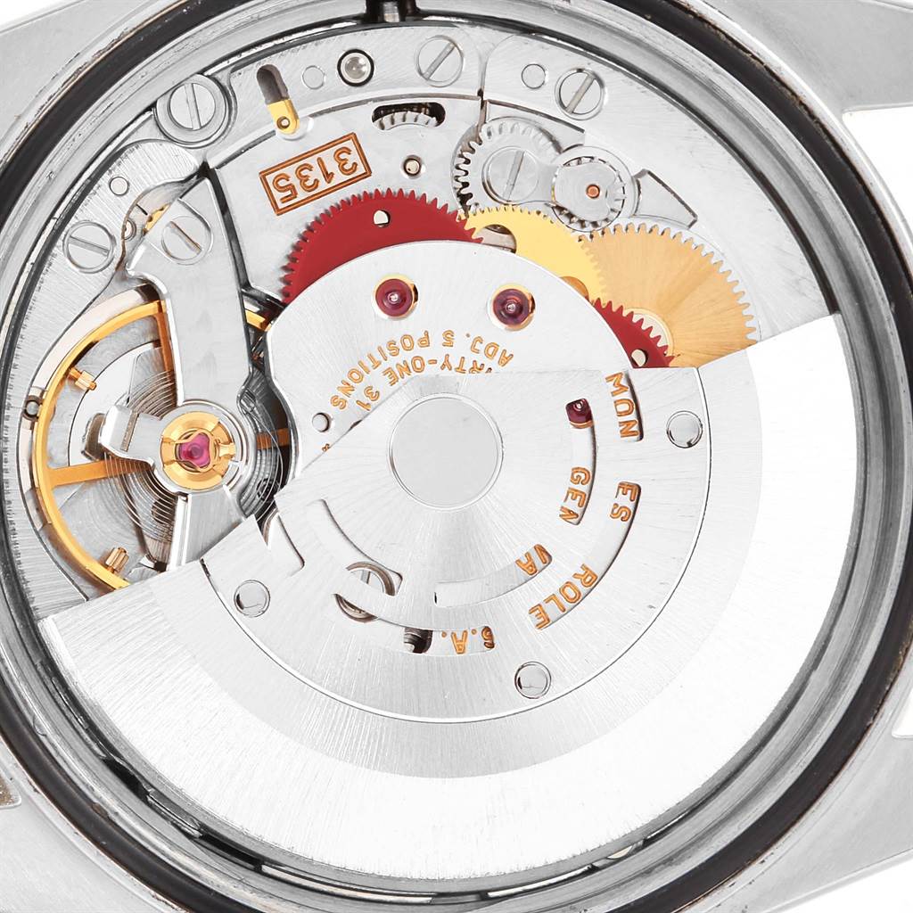The image shows the internal mechanism and movement parts of a Rolex Turn-o-Graph 16264 Men's Stainless Steel Black Dial 16264 Men's Stainless Steel Black Dial watch.