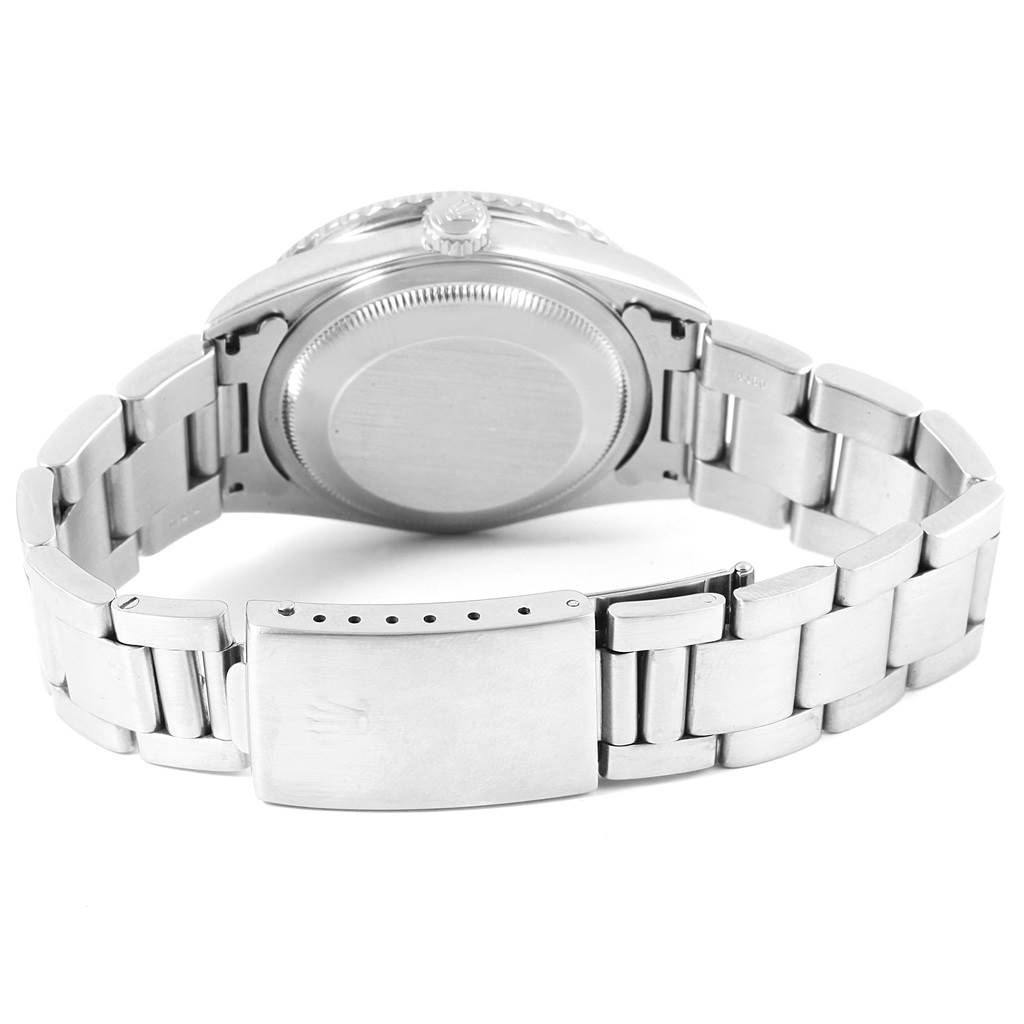 This image shows the back case and bracelet clasp of a Rolex Turn-o-Graph 16264 Men's Stainless Steel Silver Dial 16264 Men's Stainless Steel Silver Dial watch.