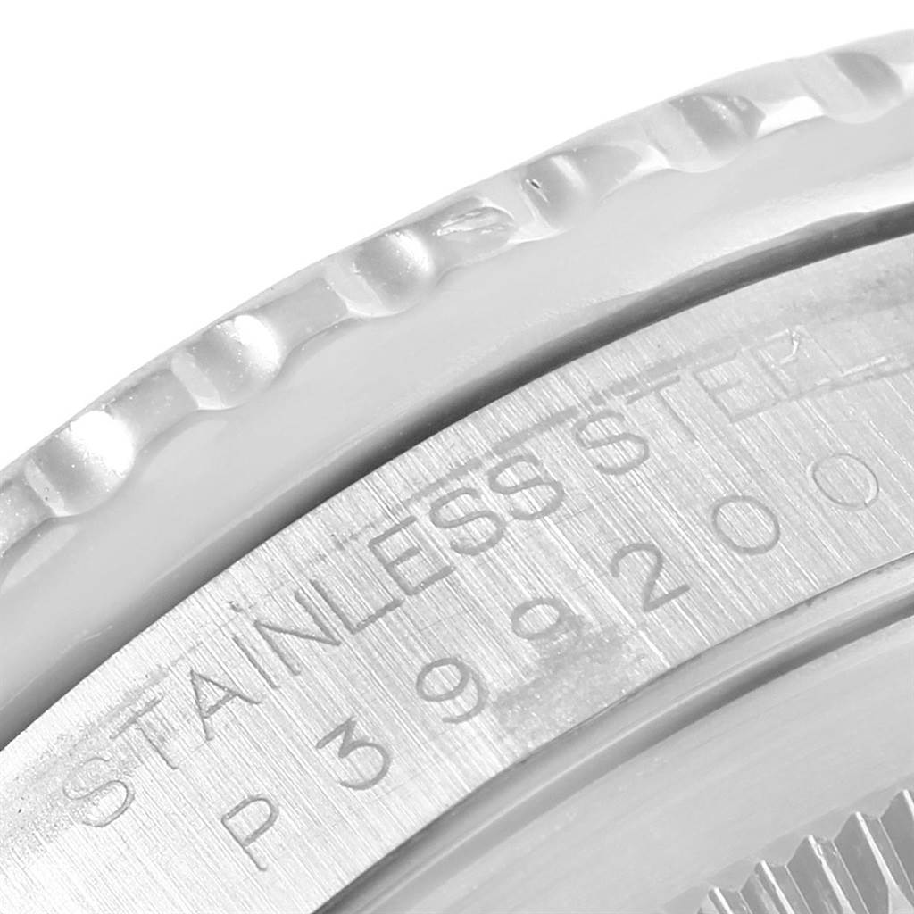 The image shows a close-up of the casing and engraved serial number of a Rolex Turn-o-Graph 16264 Men's Stainless Steel Silver Dial 16264 Men's Stainless Steel Silver Dial watch.