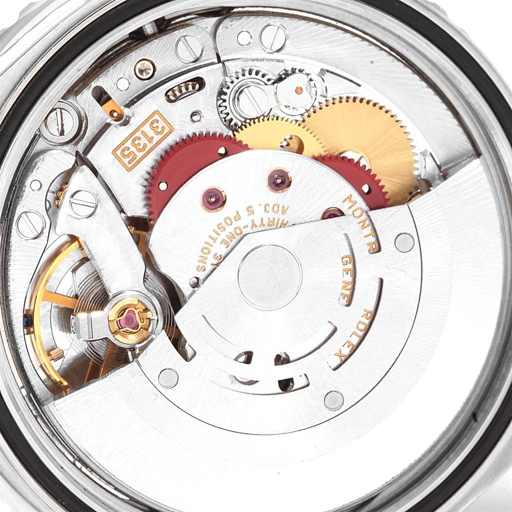 This image shows the detailed internal mechanism of a Rolex Turn-o-Graph 16264 Men's Stainless Steel White Dial 16264 Men's Stainless Steel White Dial watch, viewed from the back.
