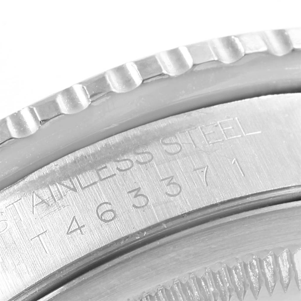 The image shows a close-up of the stainless steel case and bezel of a Rolex Turn-o-Graph 16264 Men's Stainless Steel Grey Dial 16264 Men's Stainless Steel Grey Dial watch.
