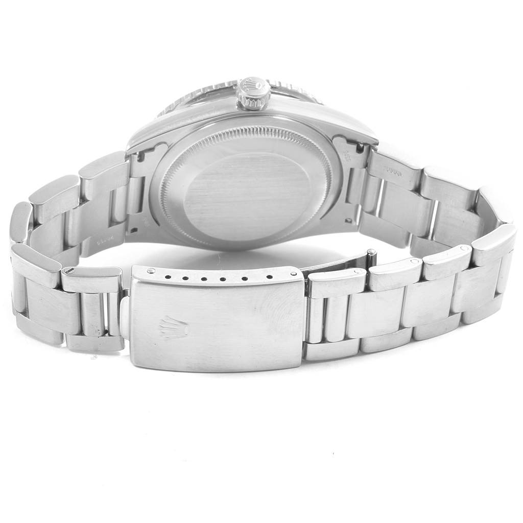 This image shows the back and clasp of a Rolex Turn-o-Graph 16264 Men's Stainless Steel Grey Dial 16264 Men's Stainless Steel Grey Dial watch, viewed from a rear angle.