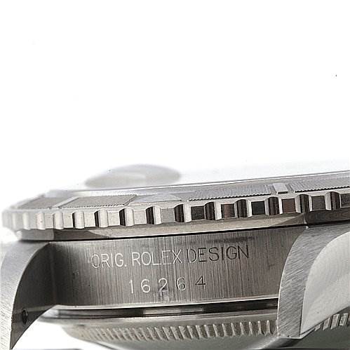 The image shows a side view of a Rolex Turn-o-Graph 16264 Men's Stainless Steel Grey Dial 16264 Men's Stainless Steel Grey Dial model, highlighting the watch case, bezel, and reference number 16264.