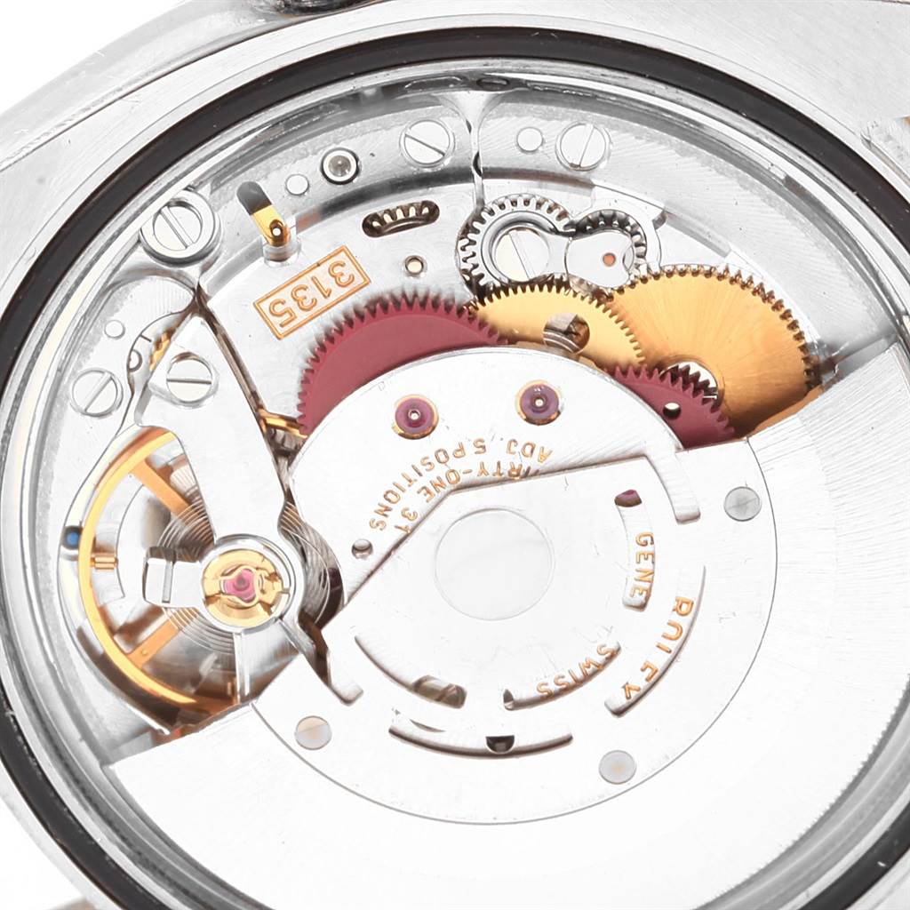This image shows the internal mechanics and movement of a Rolex Turn-o-Graph 116263 Men's Steel and Gold (two tone) Grey Dial 116263 Men's Steel and Gold (two tone) Grey Dial watch.