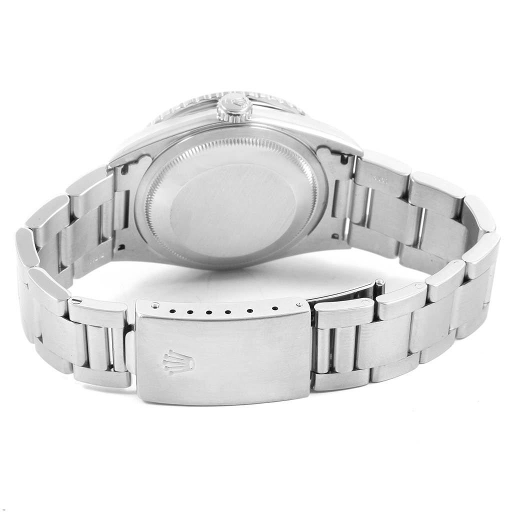The image shows the back side and bracelet clasp of the Rolex Turn-o-Graph 16264 Men's Stainless Steel Silver Dial 16264 Men's Stainless Steel Silver Dial watch.