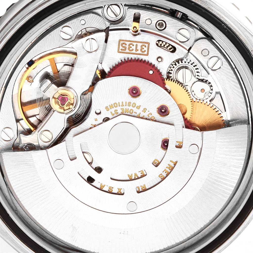 This is a close-up view of the Rolex Turn-o-Graph 16264 Men
s Stainless Steel Black Dial 16264 Men
s Stainless Steel Black Dial model
s movement, showing intricate gears and mechanisms.