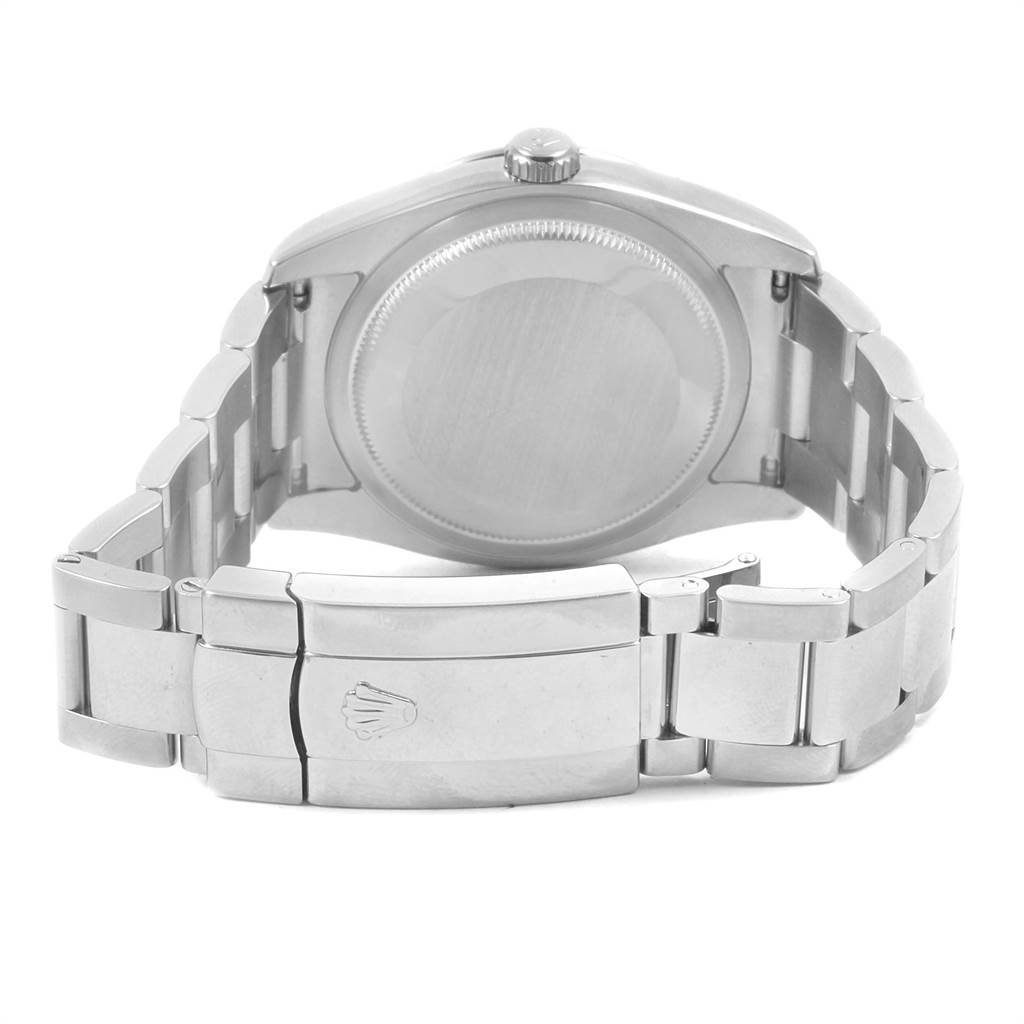 This image shows the back case and clasp of a Rolex Turn-o-Graph 116264 Men
s Stainless Steel Blue Dial 116264 Men
s Stainless Steel Blue Dial watch.