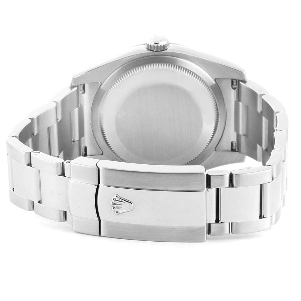 The image shows the back case and bracelet of the Rolex Turn-o-Graph 116264 Men's Stainless Steel Black Dial 116264 Men's Stainless Steel Black Dial watch.