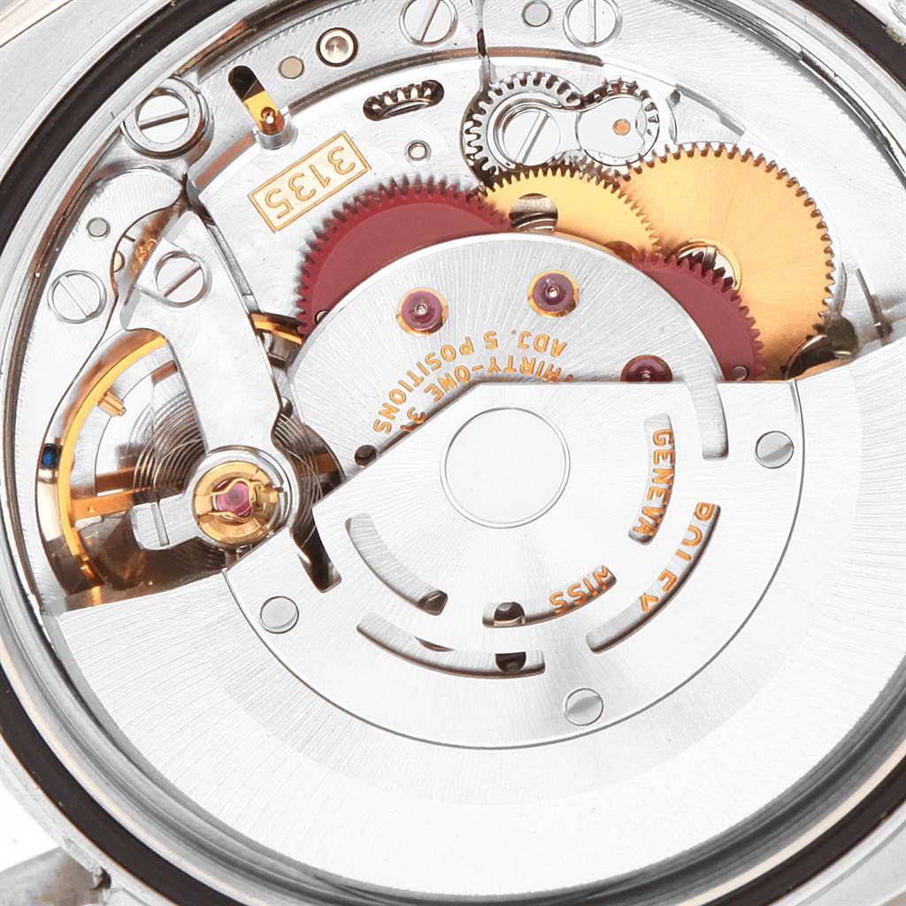 This image shows the intricate inner mechanical movement of the Rolex Turn-o-Graph 116264 Men
s Stainless Steel Black Dial 116264 Men
s Stainless Steel Black Dial watch model, viewed from the back.