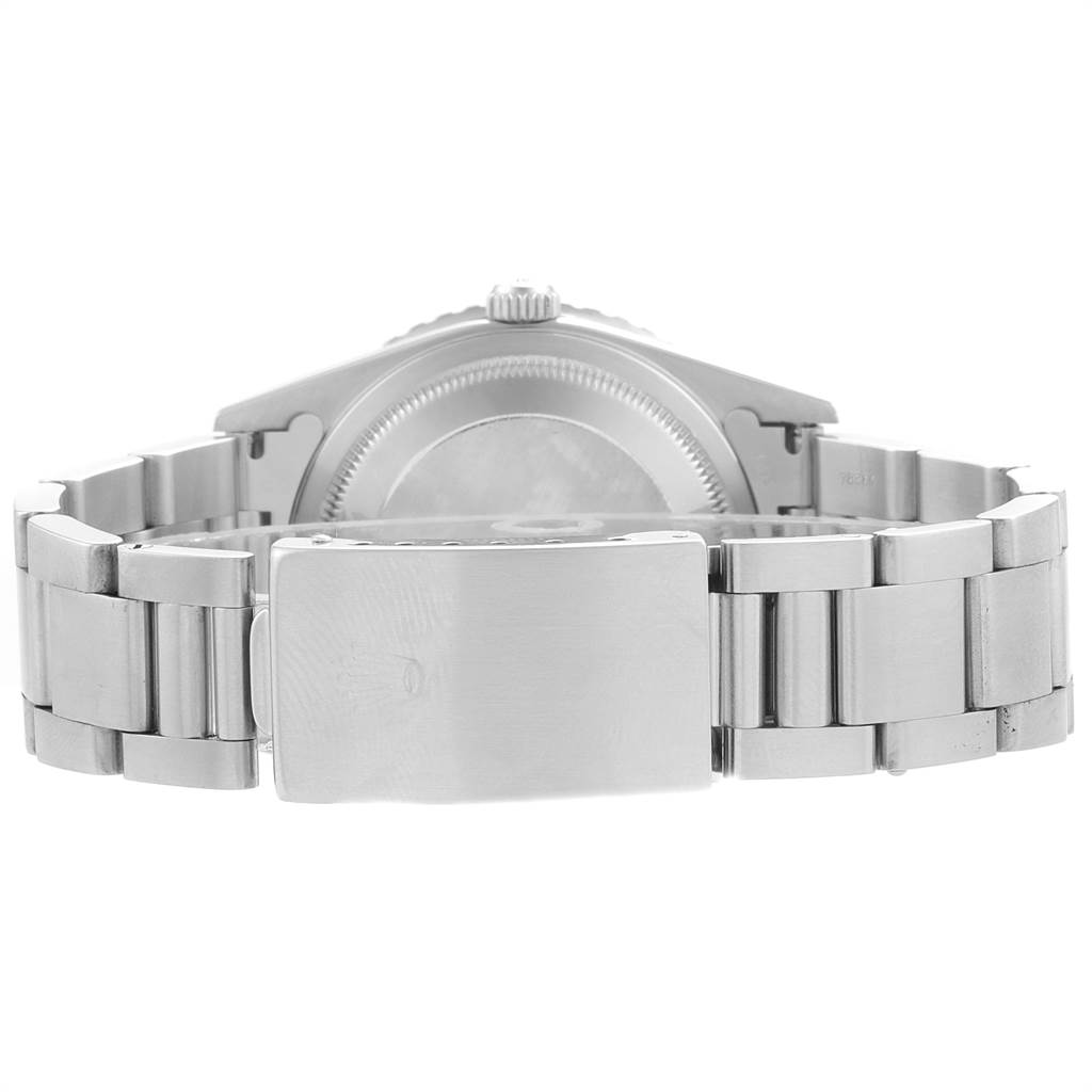 The image shows the back and clasp of the Rolex Turn-o-Graph 16264 Men
s Stainless Steel White Dial 16264 Men
s Stainless Steel White Dial watch, focusing on the bracelet and case back.
