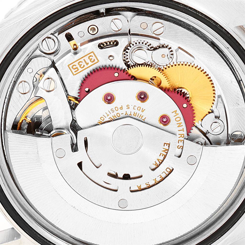 This image shows the internal movement mechanism of the Rolex Turn-o-Graph 16264 Men's Stainless Steel Black Dial 16264 Men's Stainless Steel Black Dial watch from a rear angle.