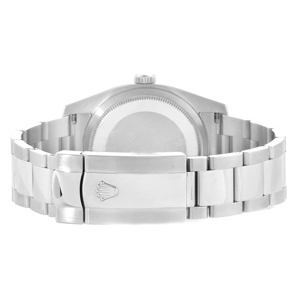 This image shows the back case and clasp of the Rolex Turn-o-Graph 116264 Men
s Stainless Steel White Dial 116264 Men
s Stainless Steel White Dial watch, viewed from the rear angle.