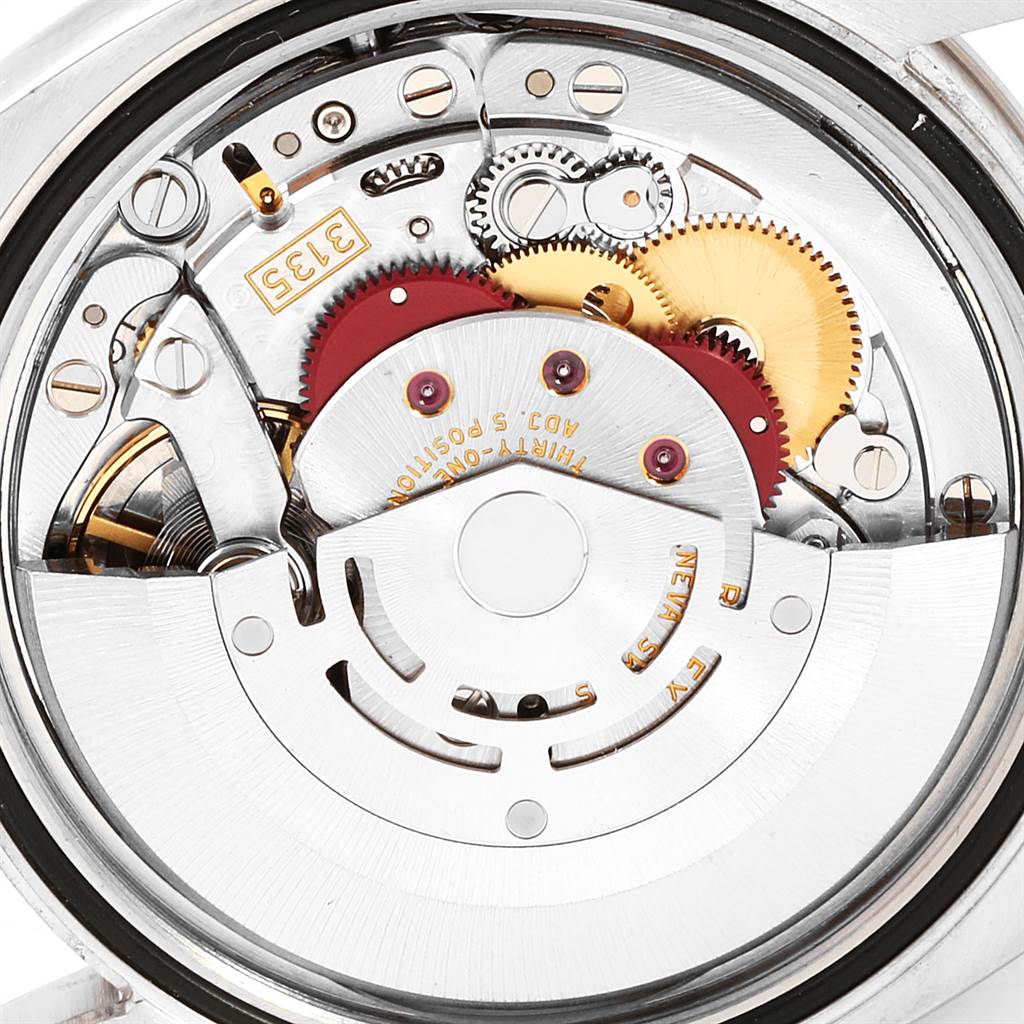 This image shows the internal mechanism of a Rolex Turn-o-Graph 116264 Men
s Stainless Steel White Dial 116264 Men
s Stainless Steel White Dial watch viewed from the back.
