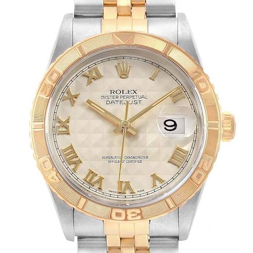 Photo of Rolex Datejust Turnograph 36 Steel Yellow Gold Pyramid Dial Watch 16263