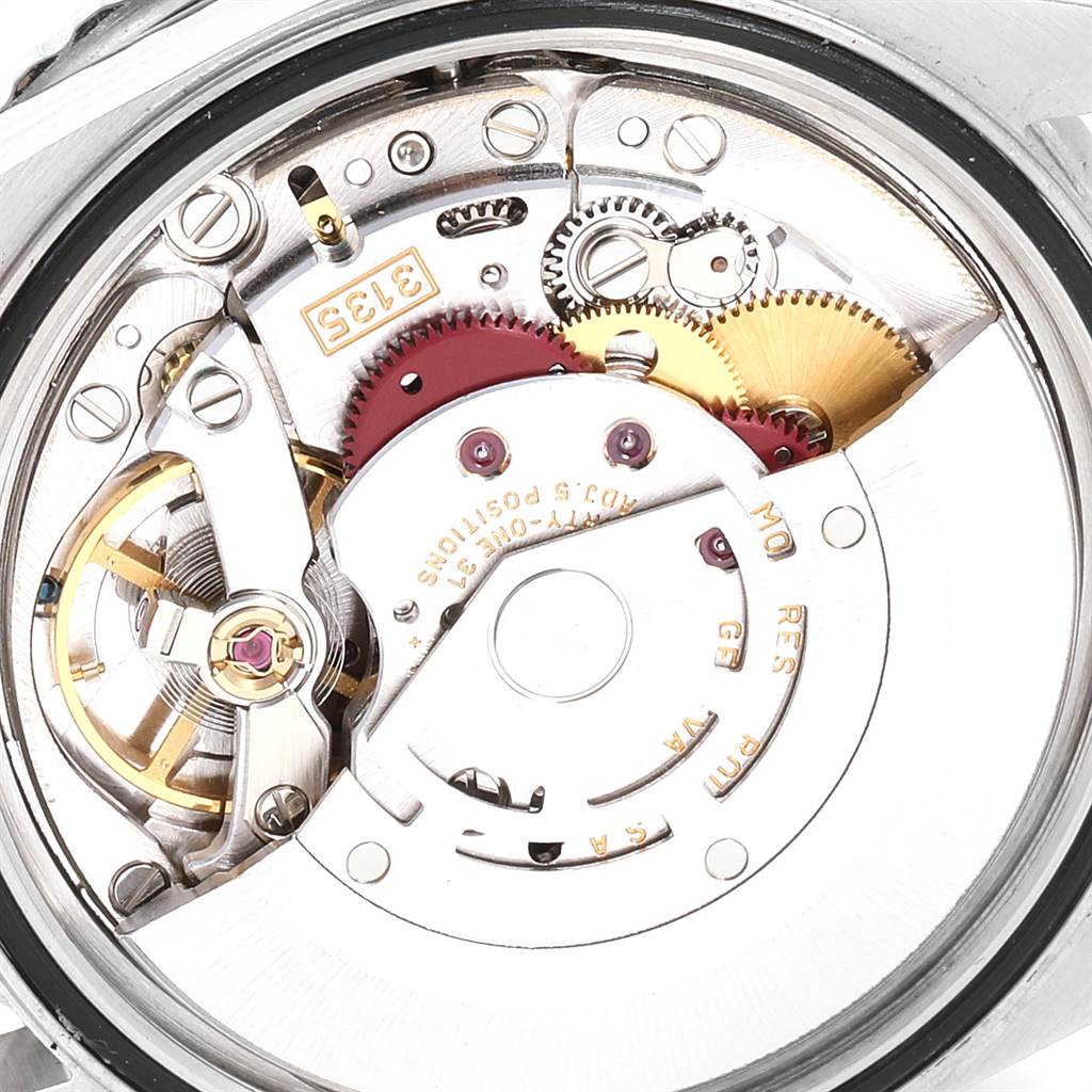 The image shows the internal mechanical movement of the Rolex Turn-o-Graph 16264 Men's Stainless Steel Blue Dial 16264 Men's Stainless Steel Blue Dial model from a close-up, top-down angle.