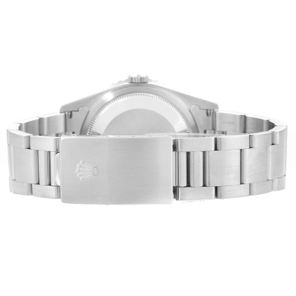 The image shows the back and clasp of a Rolex Turn-o-Graph 16264 Men
s Stainless Steel White Dial 16264 Men
s Stainless Steel White Dial watch, highlighting its bracelet and case back.