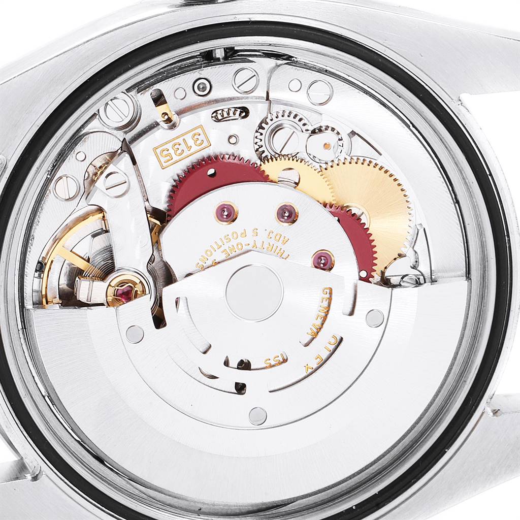 The image shows the back view of the internal mechanical movement of a Rolex Turn-o-Graph 116263 Men
s Stainless Steel White Dial 116263 Men
s Stainless Steel White Dial watch.