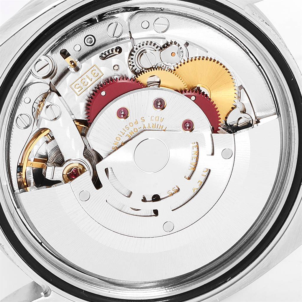 This image shows the movement and inner mechanism of the Rolex Turn-o-Graph 116261 Men's Steel and Gold (two tone) Silver Dial 116261 Men's Steel and Gold (two tone) Silver Dial watch.