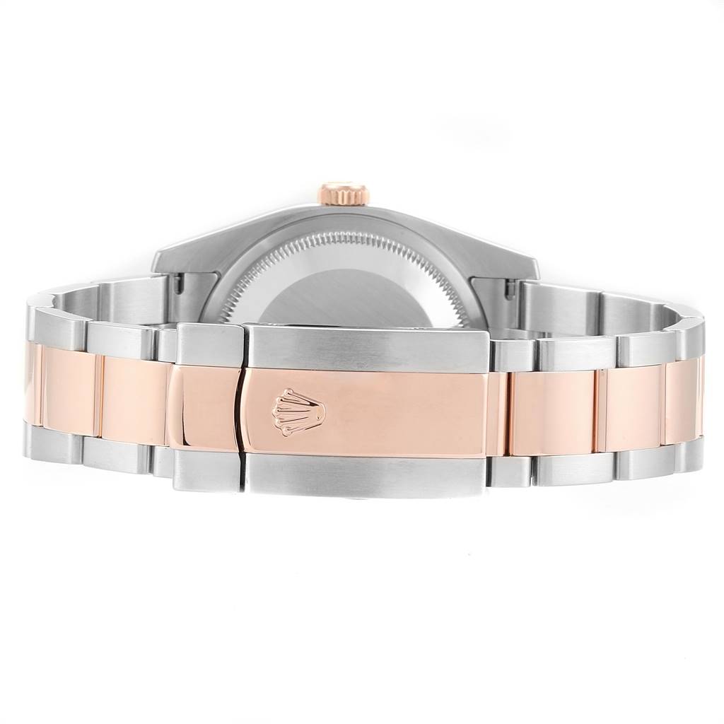 The image shows the back view of the Rolex Turn-o-Graph 116261 Men's Steel and Gold (two tone) Silver Dial 116261 Men's Steel and Gold (two tone) Silver Dial watch, displaying its clasp and part of the bracelet.