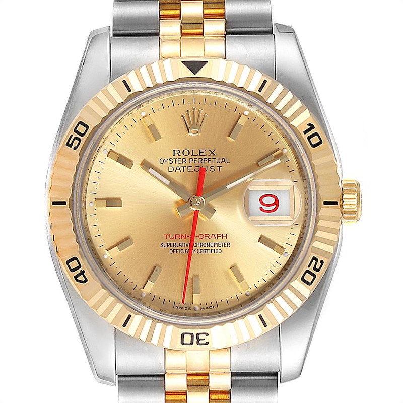 Rolex Datejust Turnograph Steel Yellow Gold Mens Watch 116263 Unworn SwissWatchExpo