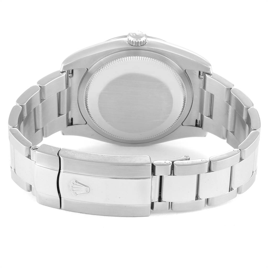 This image shows the back and clasp of a Rolex Turn-o-Graph 116264 Men
s Stainless Steel White Dial 116264 Men
s Stainless Steel White Dial watch from a rear angle.