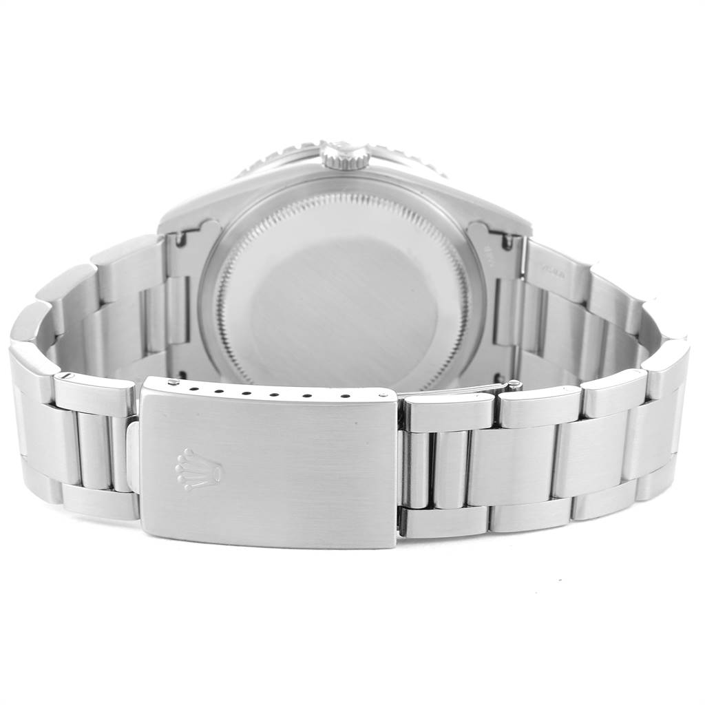 This image shows the back case and bracelet of a Rolex Turn-o-Graph 16264 Men's Stainless Steel Beige Dial 16264 Men's Stainless Steel Beige Dial watch from a rear angle.